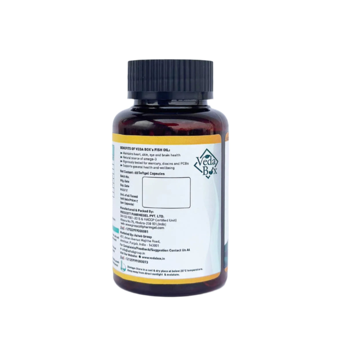 Natural Fish Oil Capsules BY VEDA BOX