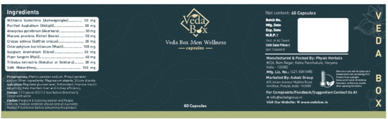 Men's Health Capsules by VEDA BOX