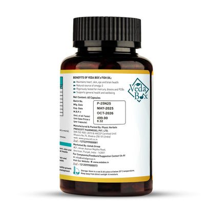 Natural Fish Oil Capsules BY VEDA BOX