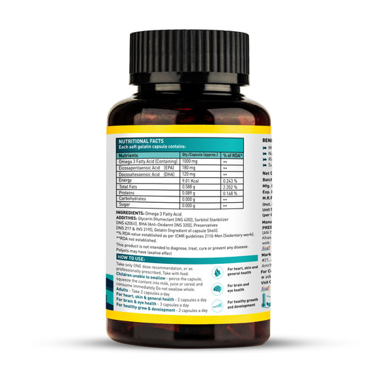 Natural Fish Oil Capsules BY VEDA BOX