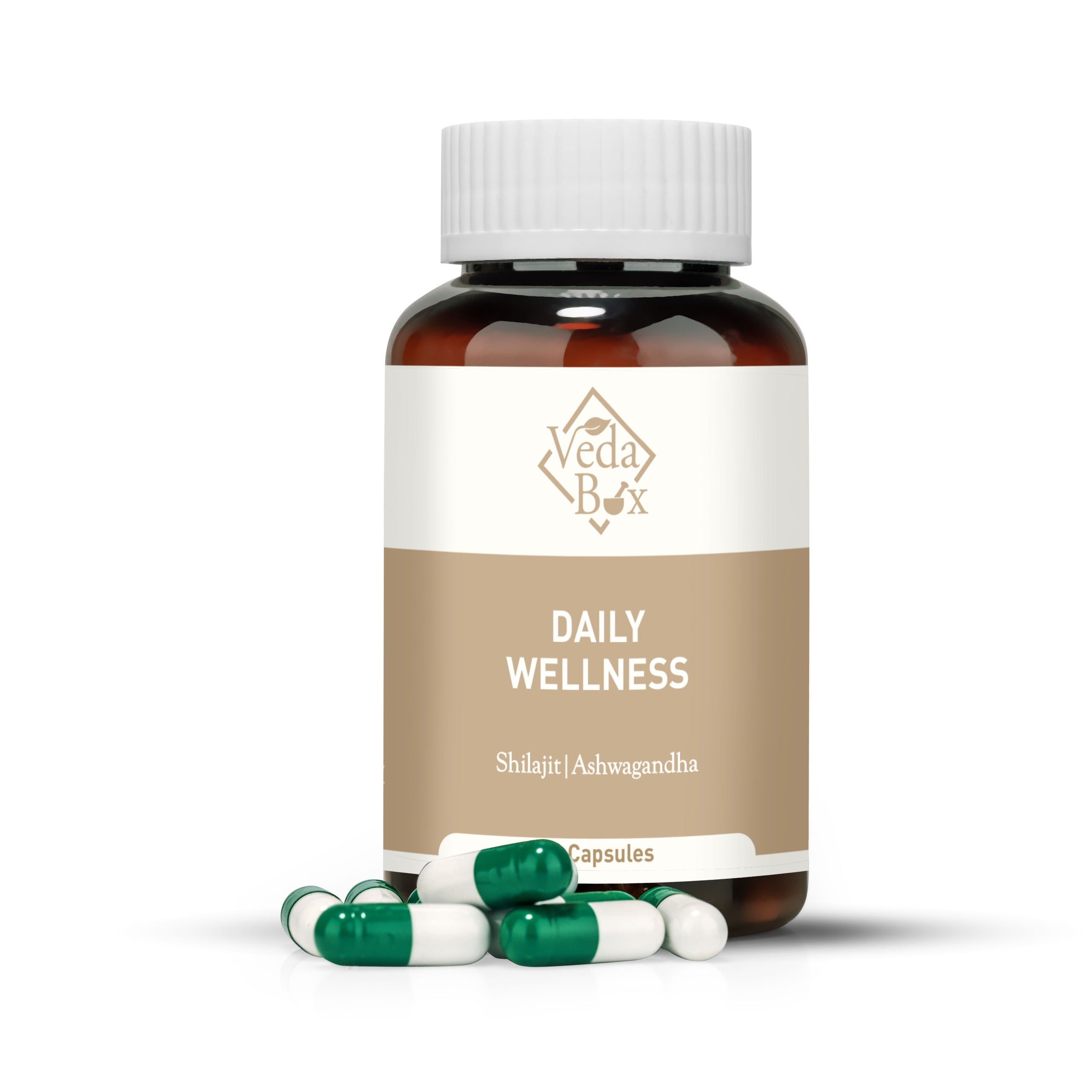 VEDA BOX Daily Wellness Capsules (Shilajit & Ashwagandha)
